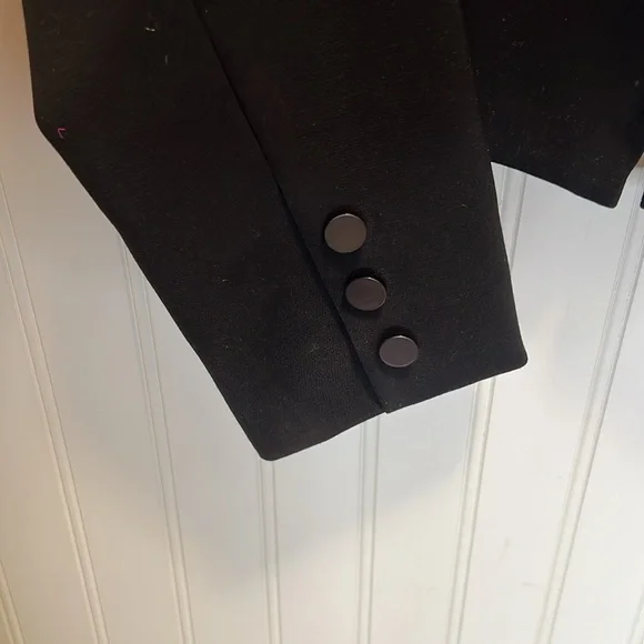 Carmel Zhao Black Zip Up Crop Jacket Size 4